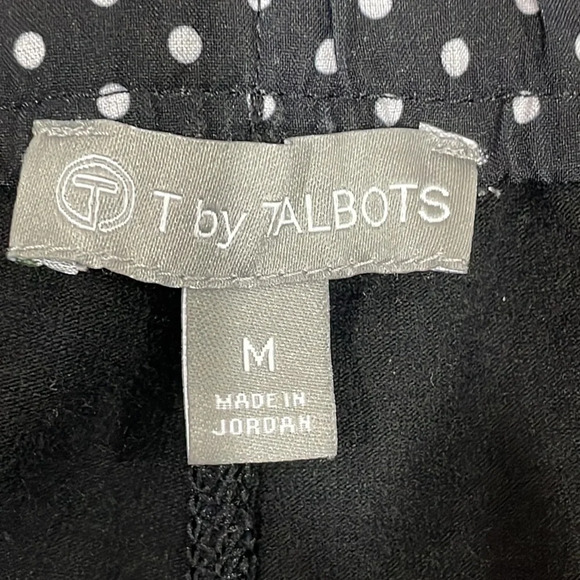 T by Talbots Pull On Athletic Skort Black and White Polka Dot M - Picture 10 of 13